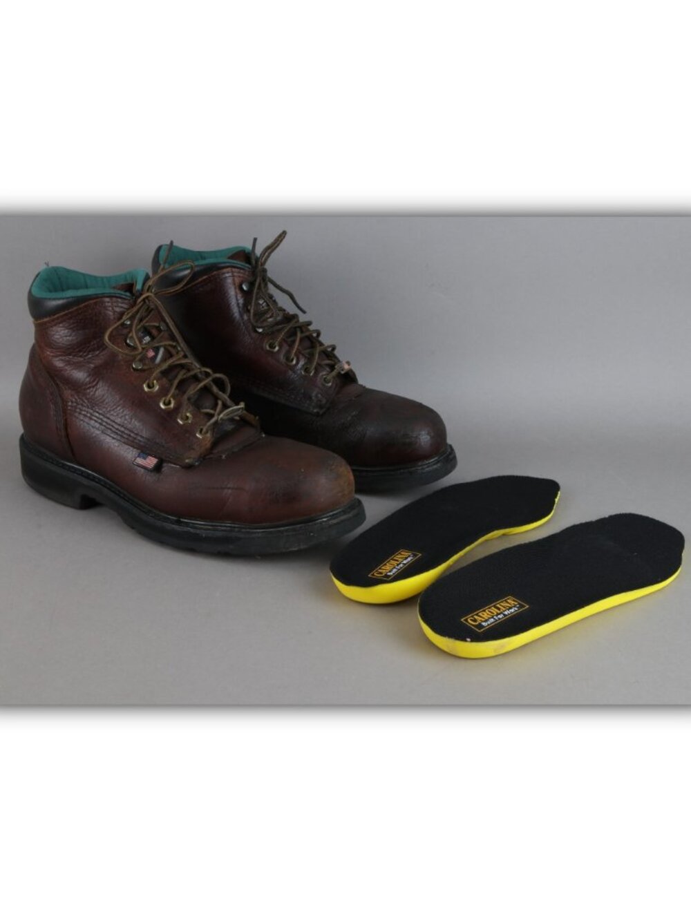 Carolina 1309 steel toe boots with new inserts size Men’s 10.5 D USED